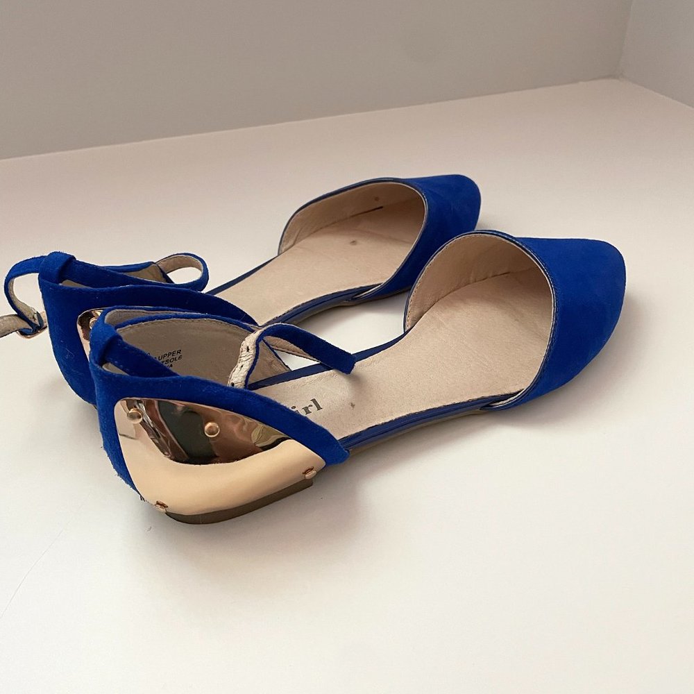 Electric Blue Flats Size 9 Women's Shoes Leather Zigi Girl